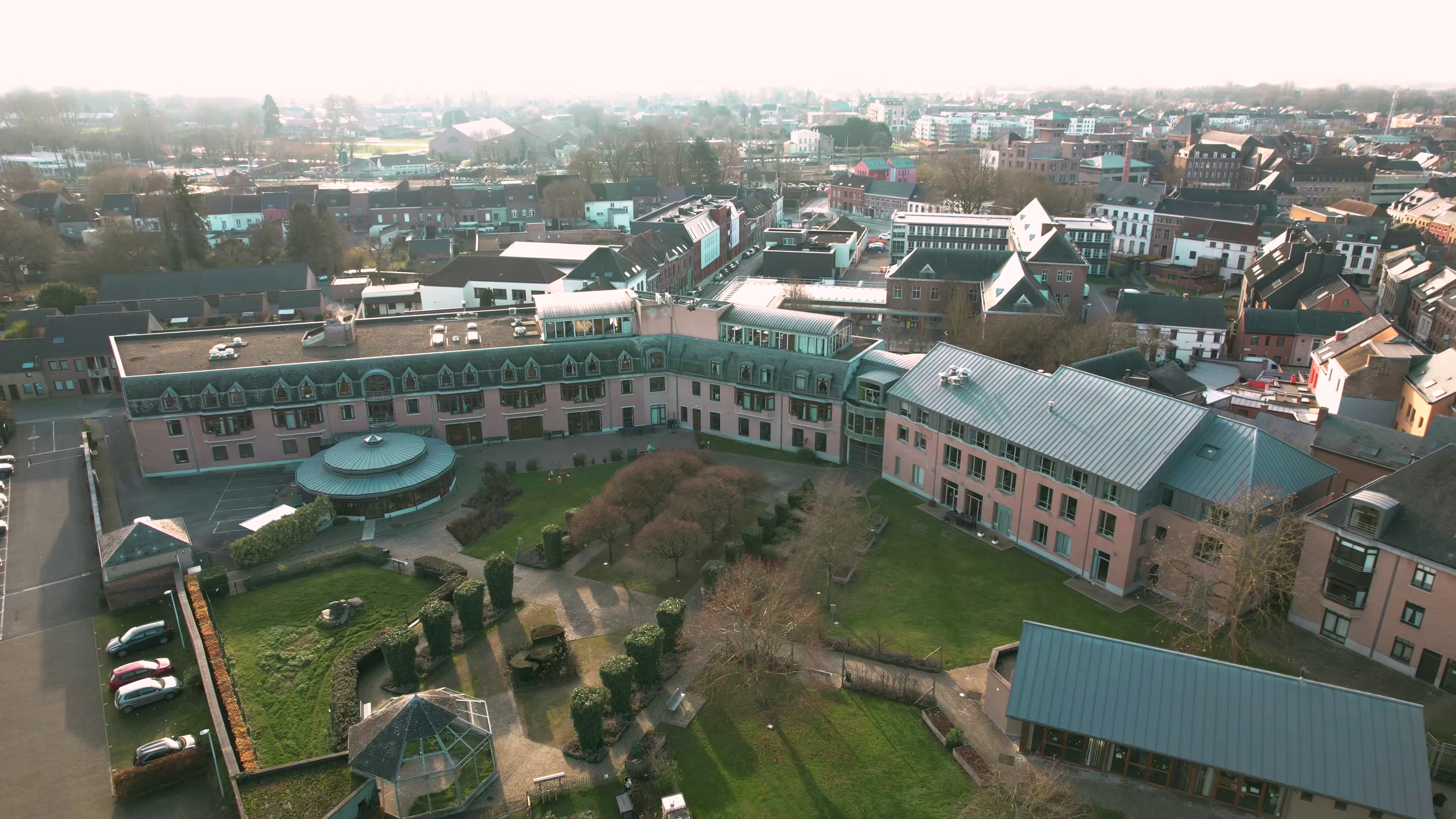 L'Esplanade, maison de repos à Ath, vue aérienne